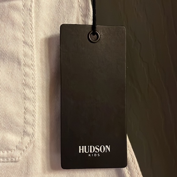 Hudson kids size 10 white shortalls. New with tags. - Picture 2 of 7